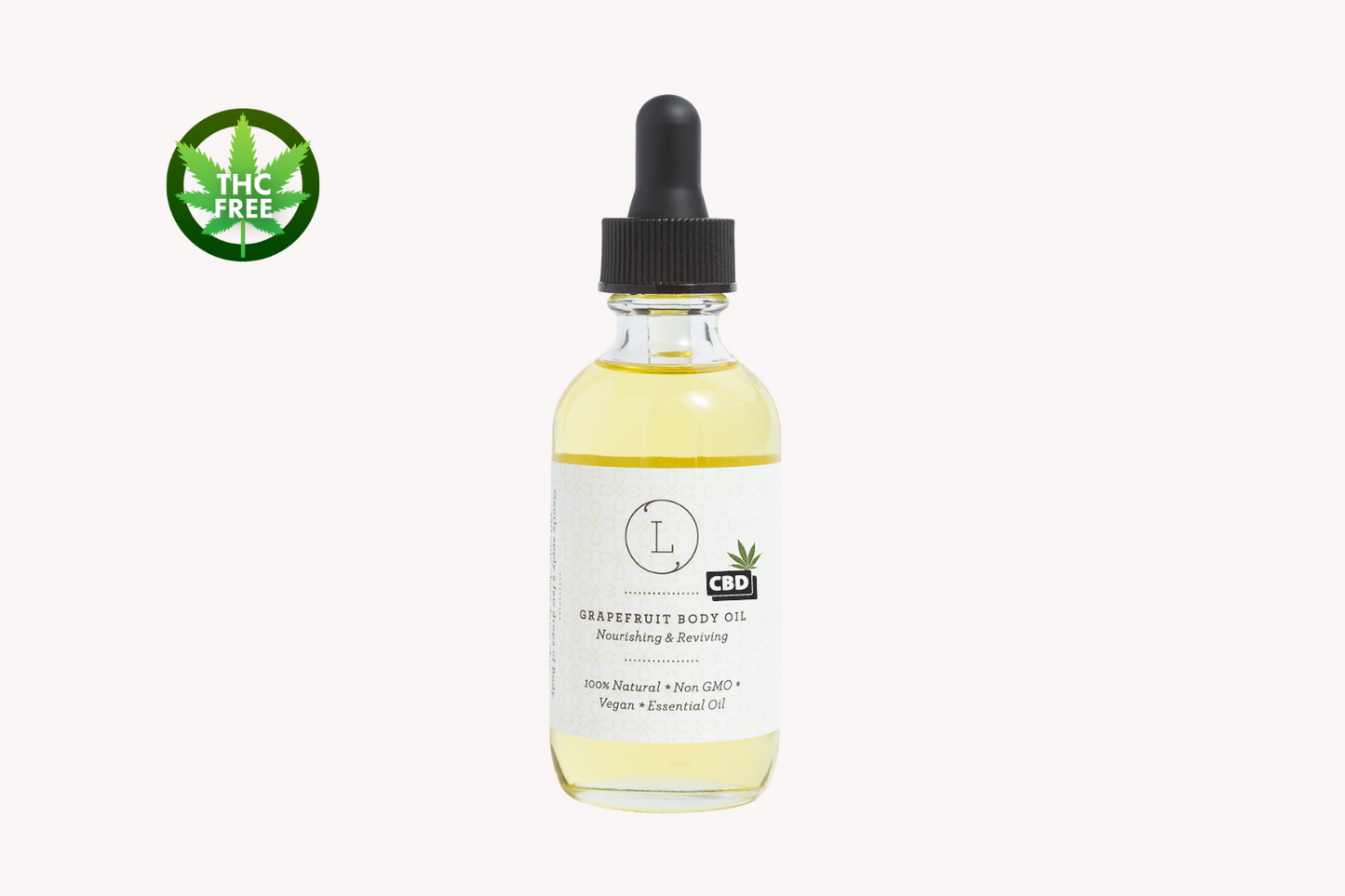 Natural Body Oil with CBD, Grapefruit Moisturizing Body Oil (THC free)-0