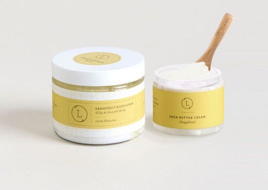 Reviving set with Grapefruit shea butter and Body scrub-0